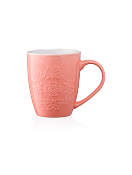 Чашка Ardesto Barocco 330 мл рожева порцеляна
