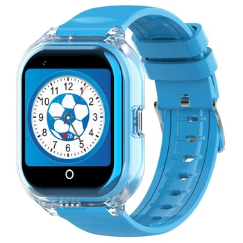 Дитячий смарт годинник Lemfo CT01 з 4G сім карткою, GPS / Wi-Fi / LBS, прослуховуванням, HD відеодзвінками, камерою 2 МП, кнопкою SOS, геозоною та IP67 До 3–4 днів роботи Синій