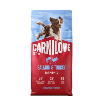 Корм сухой Carnilove Active Salmon & Turkey Puppy для щенков лосось и индейка 1.5 кг