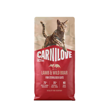 Корм сухой Carnilove Active Lamb & Wild Boar Sterilised для стерилизованных котов ягненок и дикий кабан 400 г