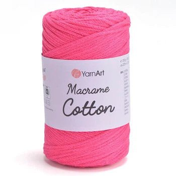 Пряжа YARNART Macrame Cotton, 803 малиновый неон