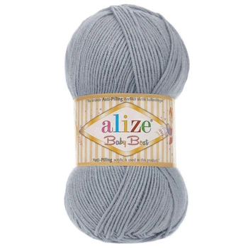 Пряжа ALIZE Baby Best, 119 стальной