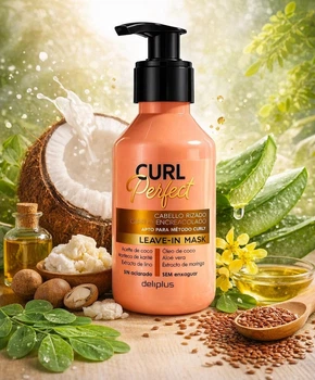 Маска незмивна Deliplus для хвилястого або кучерявого волосся, зволожує і надає м'якість з кокосовим маслом 200 мл Curl Perfect Leave-in