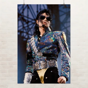 Постер Майкл Джексон на сцене, Michael Jackson, декор комнаты меломана, A2 60×40 см (id7339)