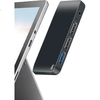 Док-станція Isky Microsoft Surface Go4/Go3/Go2/Go, перехідник Type-C, концентратор USB-C на 3-портовий, док-станція розширення для ноутбука та планшета