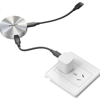 Корпус для жесткого диска Pisen USB3.2 с двусторонним магнитным креплением, портативный внешний корпус для SSD M.2 NVMe 2230, совместимый с MagSafe для ноутбуков и телефонов Apple 15/16 дюймов, внешний разъем для SSD — черный.