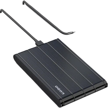 Корпус для SSD-накопителя GODO USB 3.0, портативный, 2,5-дюймовый, из алюминиевого сплава, с интерфейсом SATA, совместим с настольными компьютерами, ноутбуками, телефонами, внешними SSD-накопителями и механическими жесткими дисками.