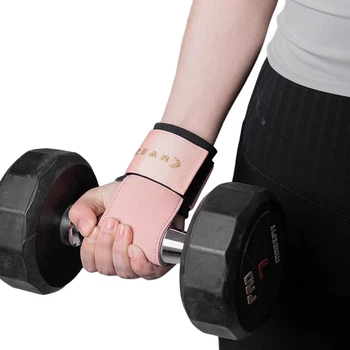 Лямки для тяги FITTER GEAR кожаные нескользящие с фиксацией запястья, женские