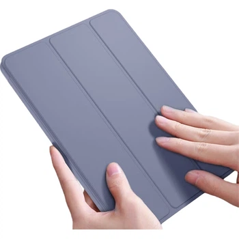 Чохол для iPad Air 4/5/6/7 11 дюймів (2020-2025) силіконовий ударостійкий зі складаною підставкою, лавандово-сірий