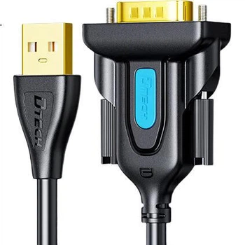 Кабель DTECH IOT5075-3M USB - RS232, адаптер USB - DB9 male, 3 м, для COM-порту
