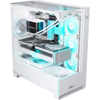 Игровой корпус VALKYRIE VK03TOU LITE WHITE ATX для настольных компьютеров, поддержка водяного охлаждения 360 мм, тройная панель из закаленного стекла, поддержка задней панели.
