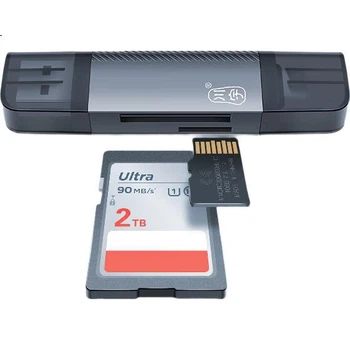 Картридер Chuanyu USB 3.2 Gen1/Type-C для карт SD и TF, два слота, для камер и дронов