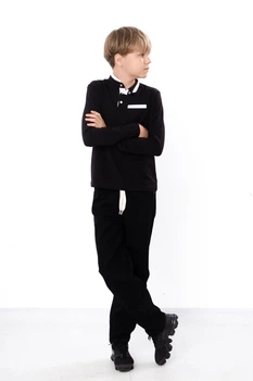 Дитячі штани для хлопчика прямого крою NoBrand 128 Чорний (p-20690-248321)
