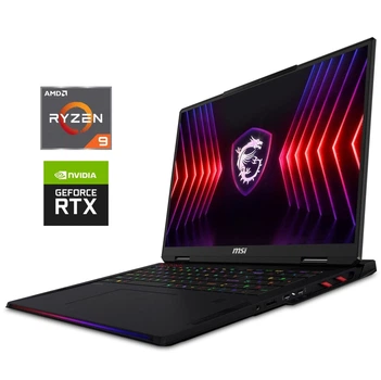 Игровой ноутбук MSI Raider A18 HX A7VHG-024US / 18" (2560x1600) IPS / AMD Ryzen 9 7945HX (16 (32) ядер по 2.5 - 5.4 GHz) / 32 GB DDR5 / 1000 GB SSD M.2 / nVidia GeForce RTX 4080, 12 GB GDDR6, 192-bit / WebCam / Win 11 б/у