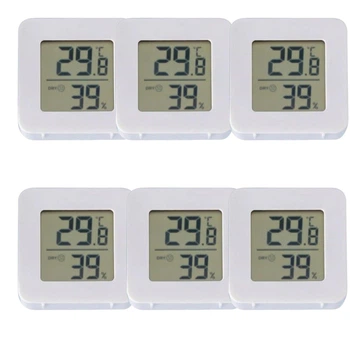 Термометр-гигрометр электронный цифровой LCD для помещений, 6шт