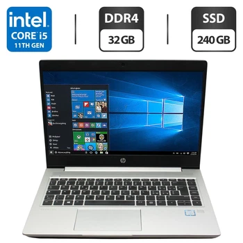 Ультрабук HP ProBook 440 G8 / 14" (1920x1080) IPS / Intel Core i5-1135G7 (4 (8) ядра по 2.4 - 4.2 GHz) / 32 GB DDR4 / 240 GB SSD / Intel UHD Graphics / WebCam б/у