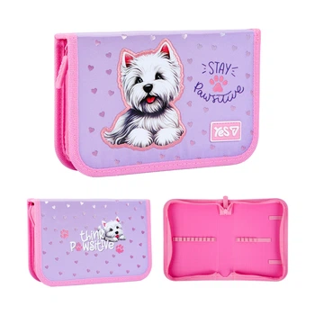 Пенал школьный Yes одинарный без клапана Pawesome HP-02
