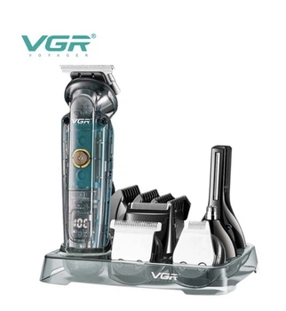 Набір для стрижки VGR 6 в 1 V-102, 14 насадок, LED дисплей