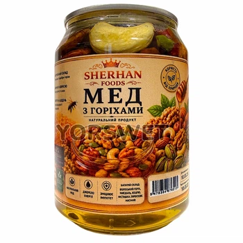 Мед з горіхами та сухофруктами SHERHAN FOODS 300 г (0654)