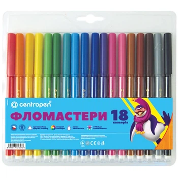 Фломастеры Centropen 18 цветов 7550/18 ТП