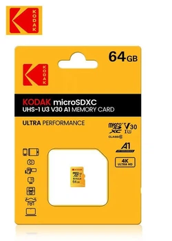 Карта пам'яті MicroSD Kodak 64Gb U3 UHS-L V30 A1 Class 10 Video recording speed (90-100MB/s)