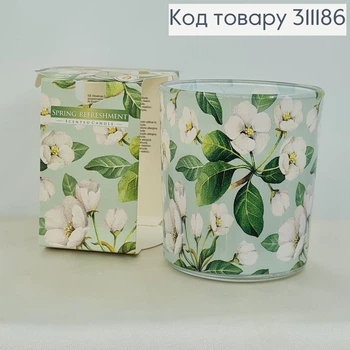 Аромасвечка стакан BISPOL Весенняя свежесть 100 г/22 часов