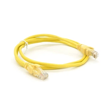 Патч-корд литой RITAR, UTP, RJ45, Cat.5e, 1m, желтый, Cu (медь) Q500