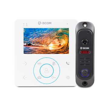 Комплект видеодомофона BCOM BD-480 White Kit (домофон 4 дюйма без памяти + панель вызова 1000 ТВЛ)
