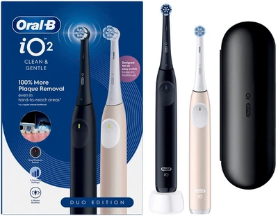 Набір електричних зубних щіток Oral-B iO Night Black & Calm Pink + TC