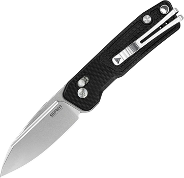 Нож SRM Scout 7229-GB складной карманный Ambi-Lock Sandvik 14C28N / G10 6.9 см Черный