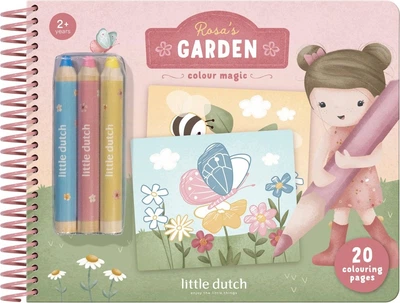 Zestaw kreatywny Little Dutch Zeszyt z kredkami Rosa i przyjaciele 126848 (8714274126848)