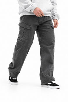 Карго штани чоловічі Oversize denim сірі ВТ5294, джинсові широкі штани, весняні 31