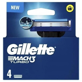 Сменные катриджи Gillette Mach-3 Turbo 4шт/уп