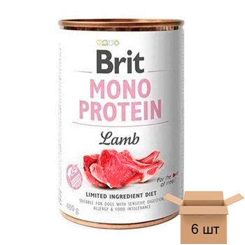 Консервы Brit Mono Protein Dog консервы с ягненком для собак - 6 шт 100834/100058/9773-6sht