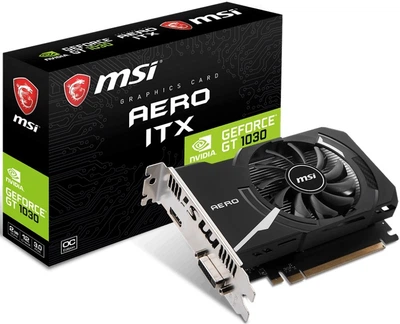 Відеокарта GeForce GT 1030 2GB MSI Aero ITX OC (GT 1030 AERO ITX 2GD4 OC) Б/В