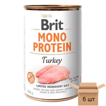 Консервы Brit Mono Protein Dog консервы с индейкой для собак - 6 шт 100838/100060/9780-6sht