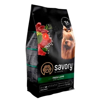 Savory Корм сухой Small Breeds rich in Fresh Lamb для взрослых привередливых собак мелких пород, ягненок - 1 кг 30310