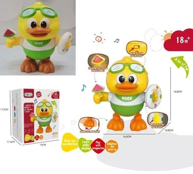 Каченя музичне Star Toys 18см іграшка рухається, танцює з кольоровим підсвічуванням та веселою мелодією 368-119A