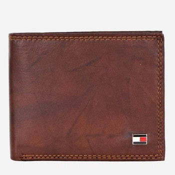 Портмоне мужское кожаное для карточек Tommy Hilfiger 580100305 Коричневое (1160951799)