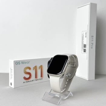 Умные часы Smart S11 Pro 46mm Series 11 с Bluetooth Бежевые