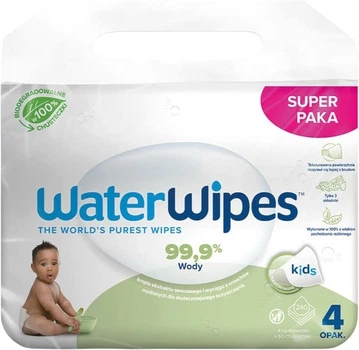 Набір дитячих вологих серветок WaterWipes Soapberry 4х60 шт (5099514400081)