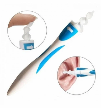 Прибор для чистки ушей Smart Swab DF 667 Силиконовая ухочистка (Смарт Сваб)