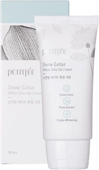 Увлажняющий и осветляющий крем для лица Petitfee Snow Lotus White Tone Up Cream 50 мл (8809508850009)