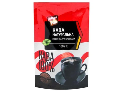 Кава розчинна Перший Ряд 100г натуральна розчинна гранульована