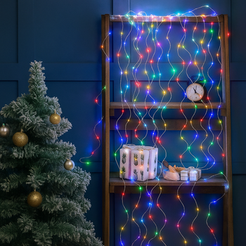 Гирлянда Конский хвост от USB, 2 м, 20 нитей, 400 LED, Микс
