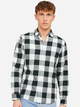 Рубашка хлопковая мужская Jack & Jones 12181602-50843 L Whisper White (5714921625802)