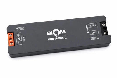 Блок питания BIOM BPTH-12-72 72W 12V 6A IP44 Slim ультратонкий 13 мм 124×34×13 мм – для LED лент, мебели и зеркал