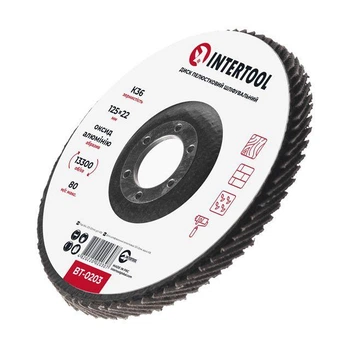 Круг пелюстковий торцевий КЛТ 125 мм P36 Intertool