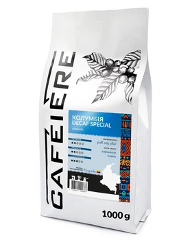 Кофе в зернах Арабика Колумбия без кофеина DECAF, 1кг
