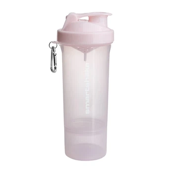 Шейкер SmartShake Slim 500 мл розовый с герметичным контейнером